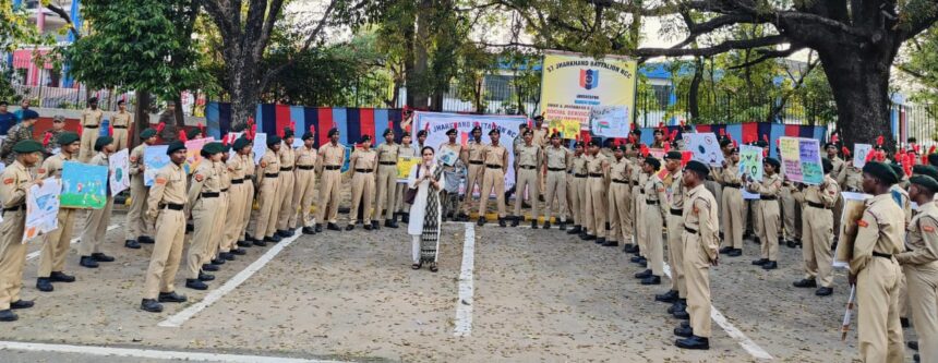 37 झारखंड बटालियन एनसीसी कैडेटों द्वारा जुबिली पार्क में विभिन्न कार्यक्रमों का आयोजन