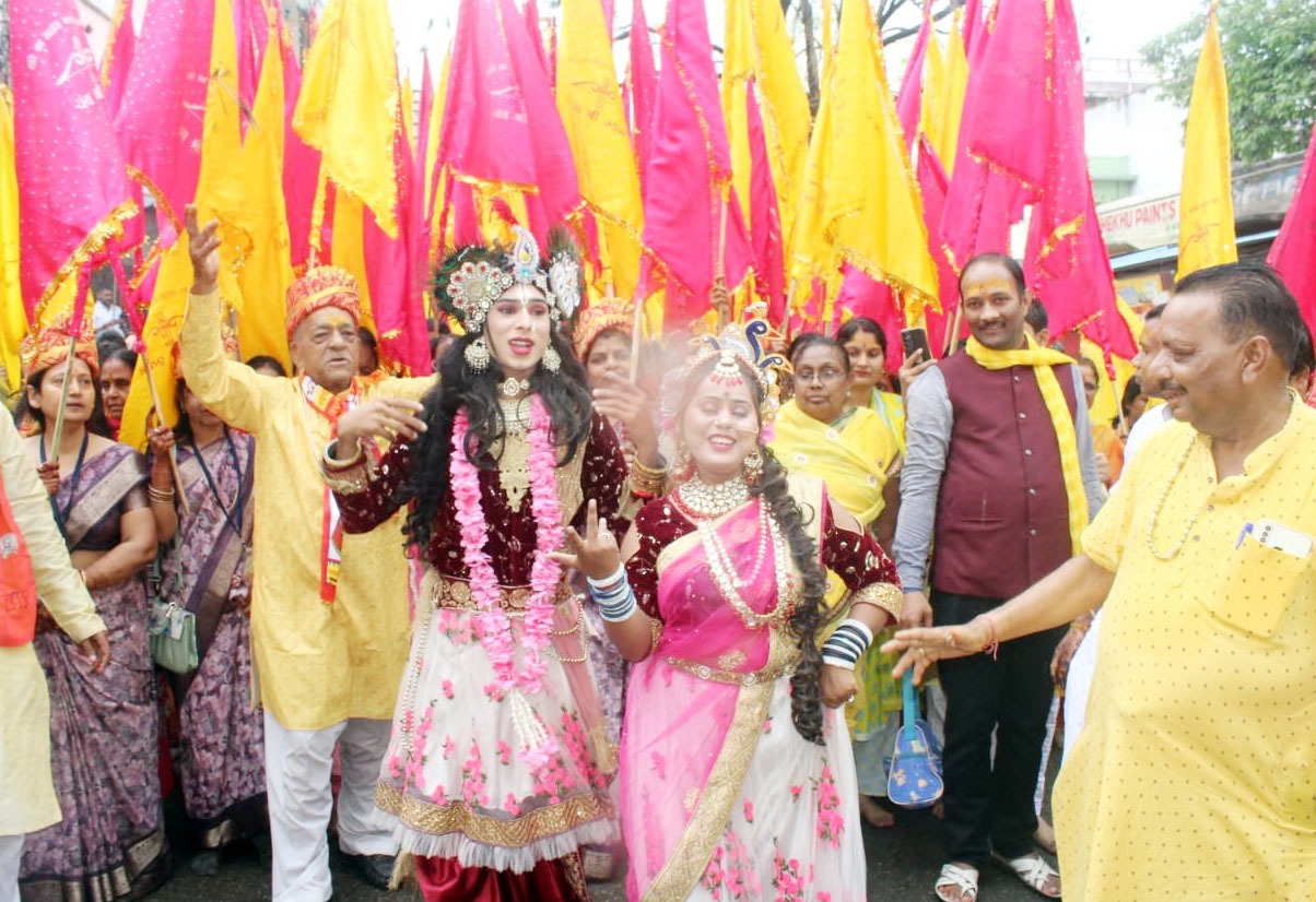 जमशेदपुर में धूमधाम से निकली बाबा खाटू श्याम जी की निशान यात्रा