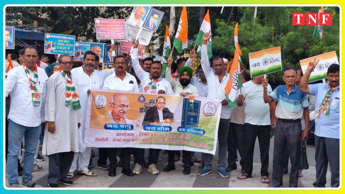 संविधान बचाओ रैली में टेल्को क्षेत्र की जोरदार भागीदारी, कई वरिष्ठ नेता हुए शामिल 118 THE NEWS FRAME