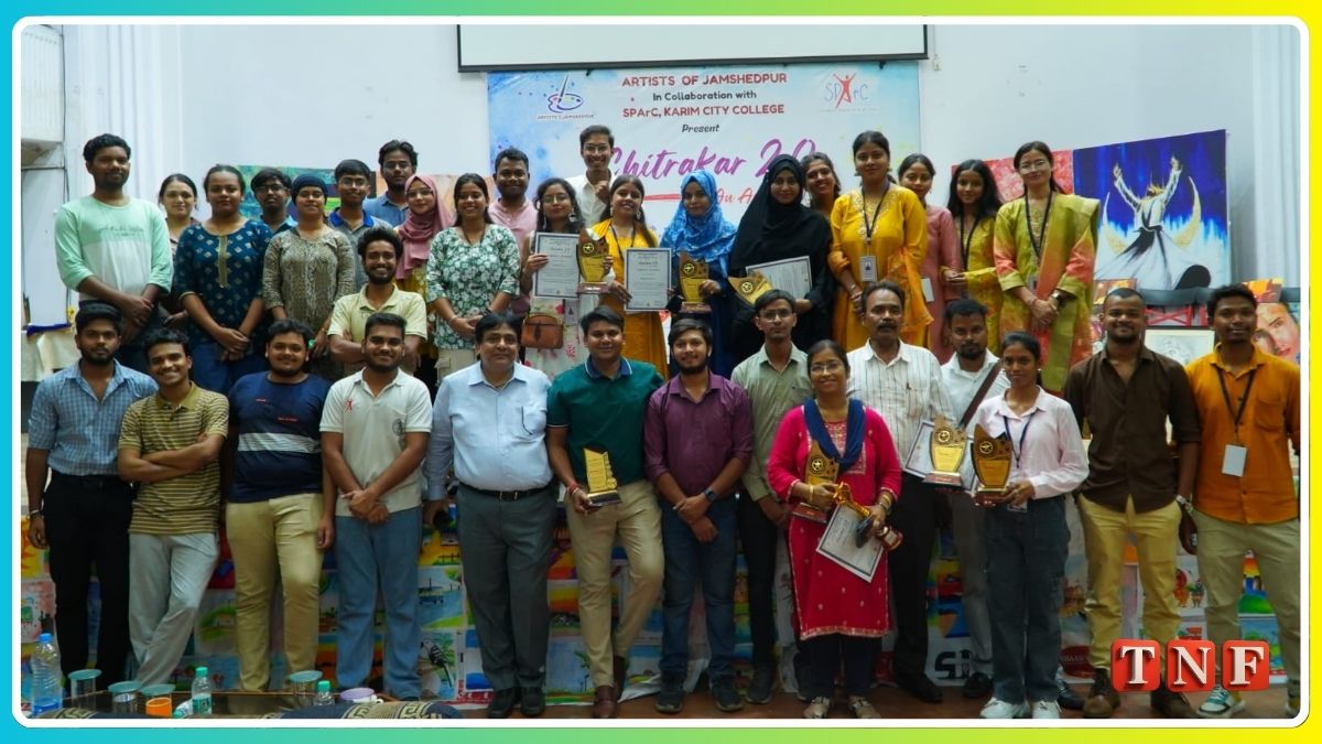 Grand festival of art in Jamshedpur : 🖌️🎨 Chitrakar 2.0, जमशेदपुर में कला का भव्य उत्सव, 700 से अधिक बच्चों की सहभागिता, दर्जनों कलाकार सम्मानित 116 THE NEWS FRAME