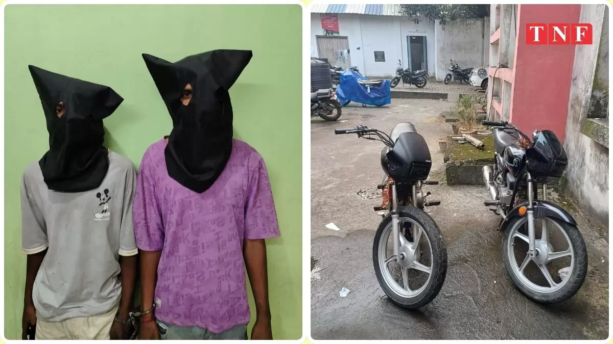 बिष्टुपुर थाना की बड़ी सफलता : चोरी की दो बाइक के साथ दो युवक गिरफ्तार